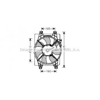 Ventilateur, refroidissement du moteur AVA QUALITY COOLING HY7523