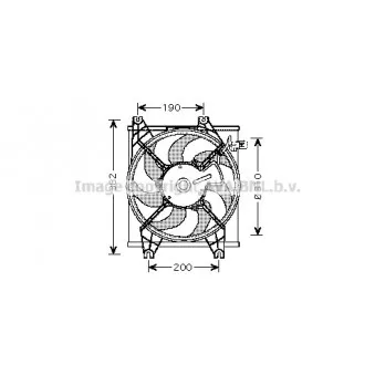 Ventilateur, refroidissement du moteur AVA QUALITY COOLING HY7524