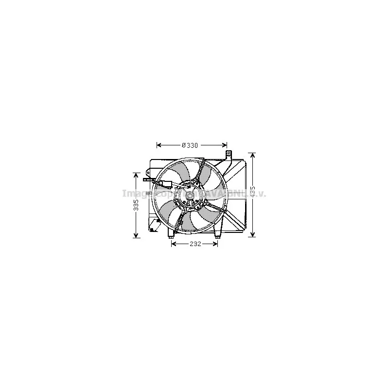 Ventilateur, refroidissement du moteur AVA QUALITY COOLING HY7526