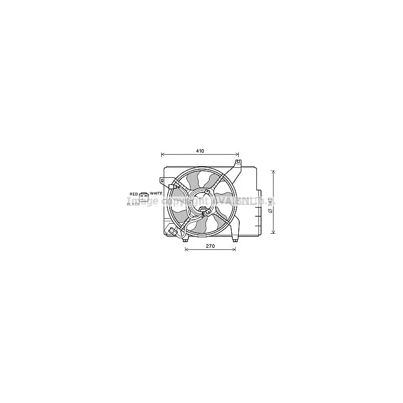 Ventilateur, refroidissement du moteur AVA QUALITY COOLING HY7527