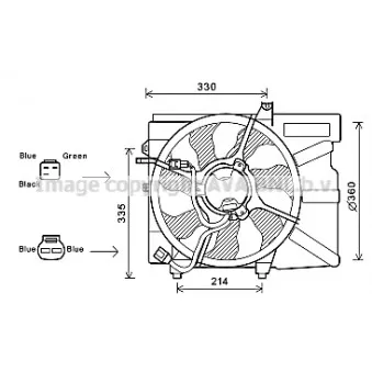 Ventilateur, refroidissement du moteur AVA QUALITY COOLING HY7531