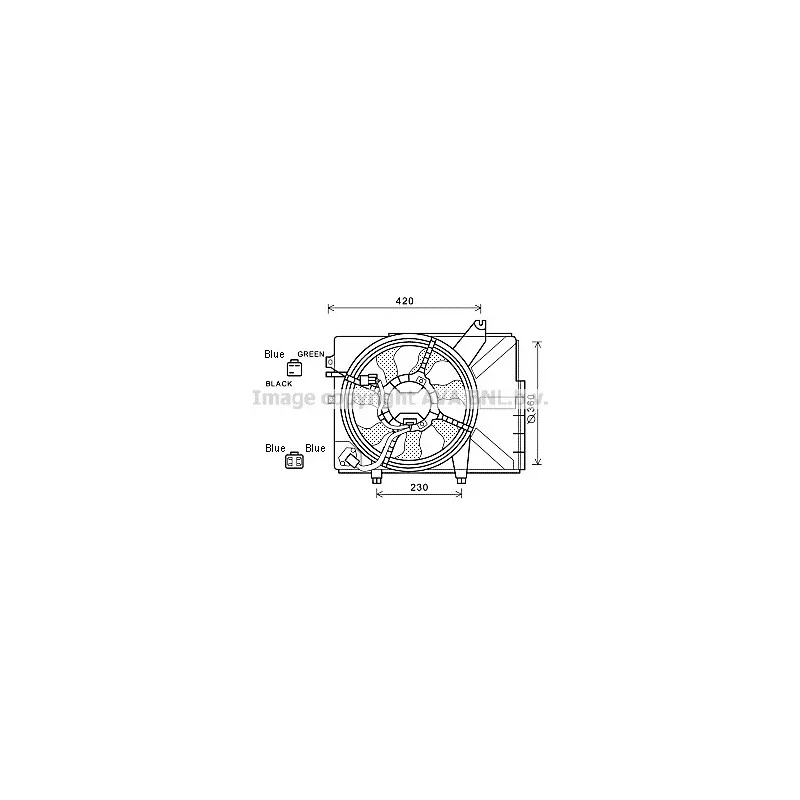Ventilateur, refroidissement du moteur AVA QUALITY COOLING HY7532