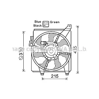 Ventilateur, refroidissement du moteur AVA QUALITY COOLING HY7534