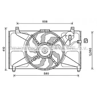 Ventilateur, refroidissement du moteur AVA QUALITY COOLING HY7537