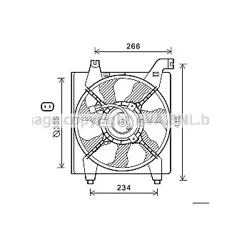 Ventilateur, refroidissement du moteur AVA QUALITY COOLING HY7538