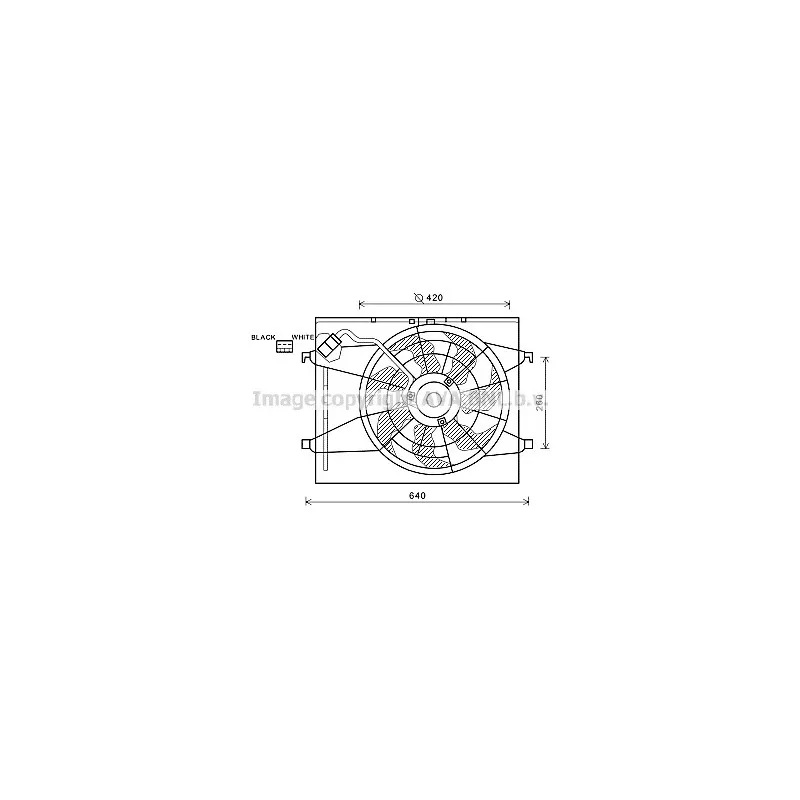 Ventilateur, refroidissement du moteur AVA QUALITY COOLING HY7539