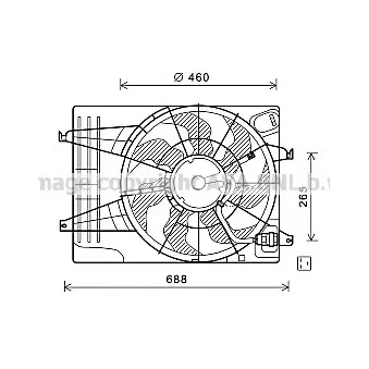 Ventilateur, refroidissement du moteur AVA QUALITY COOLING HY7540