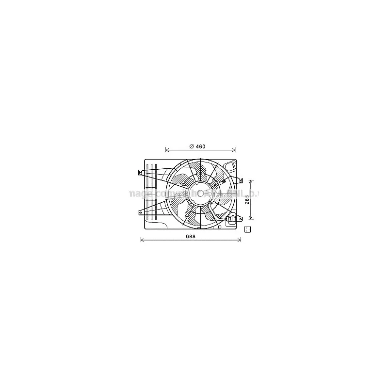 Ventilateur, refroidissement du moteur AVA QUALITY COOLING HY7540