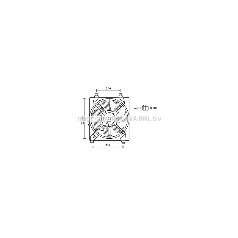 Ventilateur, refroidissement du moteur AVA QUALITY COOLING HY7543
