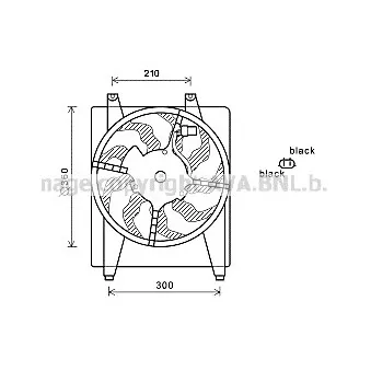 Ventilateur, refroidissement du moteur AVA QUALITY COOLING HY7544
