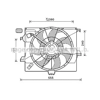 Ventilateur, refroidissement du moteur AVA QUALITY COOLING