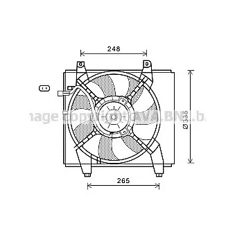 Ventilateur, refroidissement du moteur AVA QUALITY COOLING HY7547