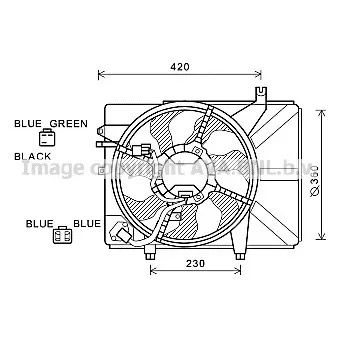 Ventilateur, refroidissement du moteur AVA QUALITY COOLING HY7548