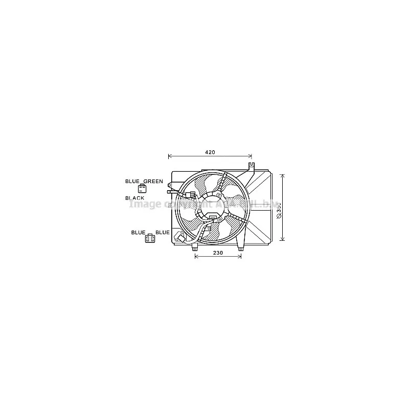 Ventilateur, refroidissement du moteur AVA QUALITY COOLING HY7548