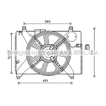Ventilateur, refroidissement du moteur AVA QUALITY COOLING