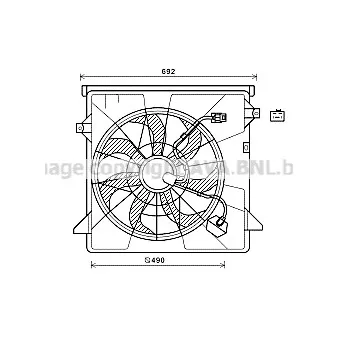 Ventilateur, refroidissement du moteur AVA QUALITY COOLING