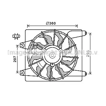 Ventilateur, refroidissement du moteur AVA QUALITY COOLING HY7560