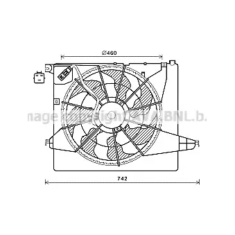 Ventilateur, refroidissement du moteur AVA QUALITY COOLING HY7561