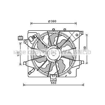 Ventilateur, refroidissement du moteur AVA QUALITY COOLING