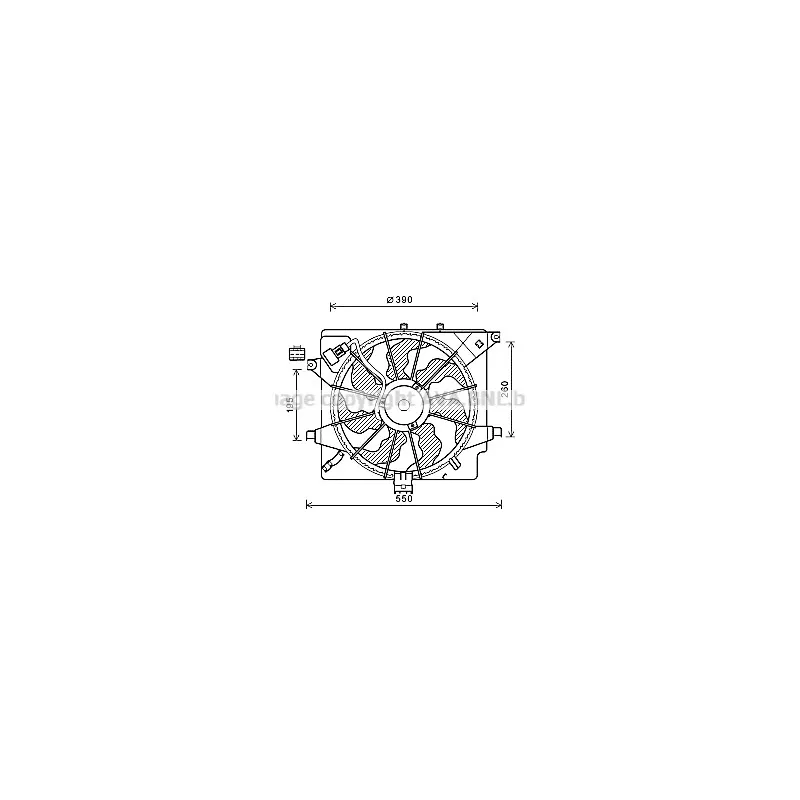 Ventilateur, refroidissement du moteur AVA QUALITY COOLING HY7563