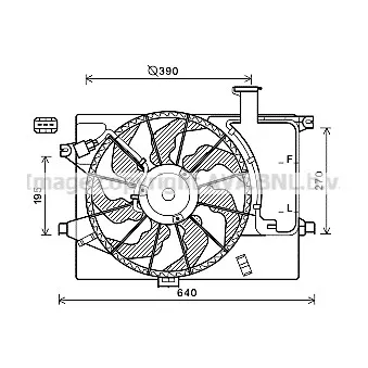 Ventilateur, refroidissement du moteur AVA QUALITY COOLING