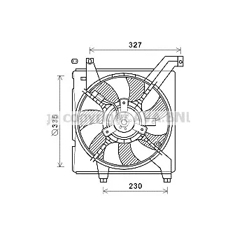 Ventilateur, refroidissement du moteur AVA QUALITY COOLING HY7568