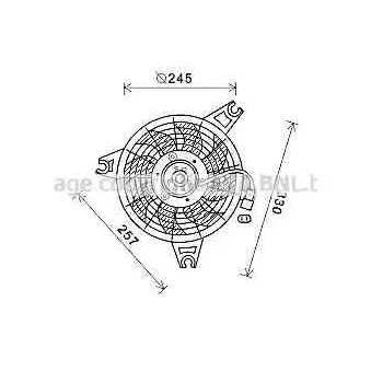 Ventilateur, refroidissement du moteur AVA QUALITY COOLING HY7570