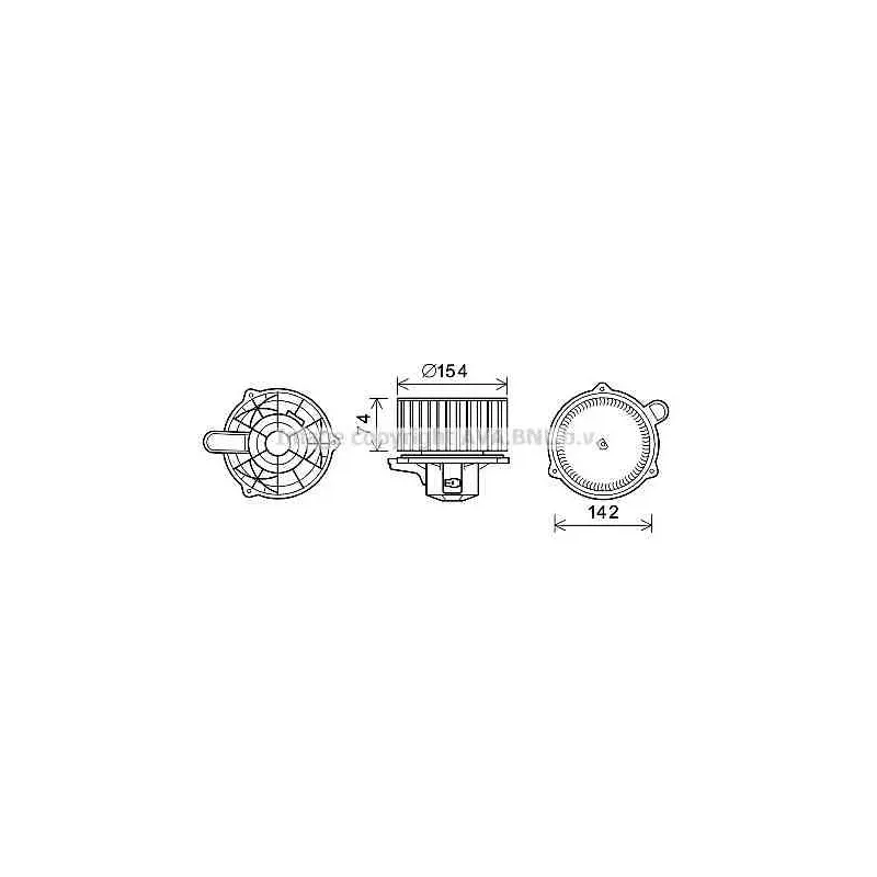 Moteur électrique, pulseur d'air habitacle AVA QUALITY COOLING HY8348