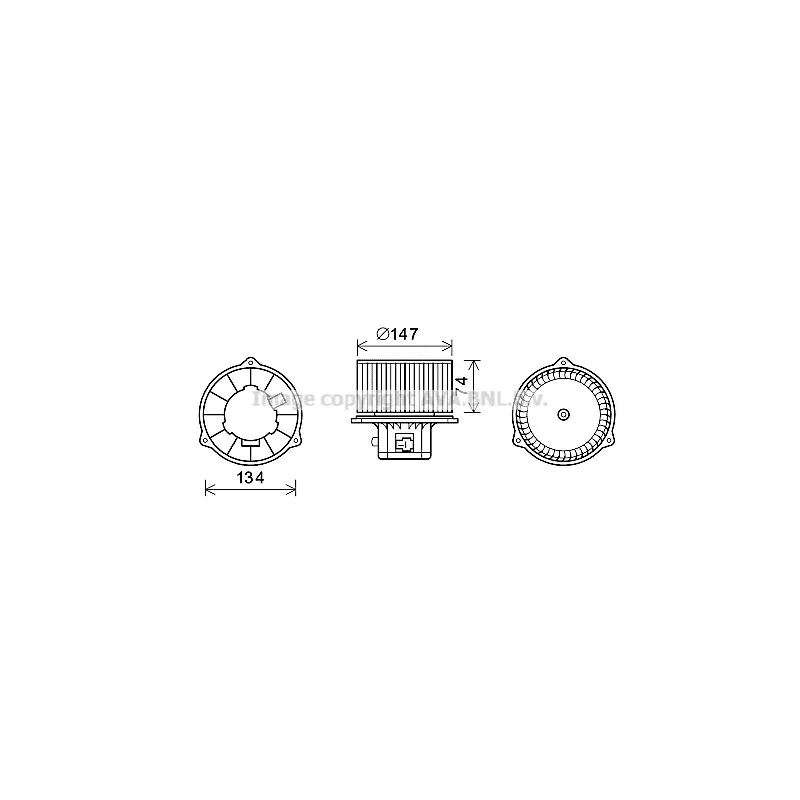 Moteur électrique, pulseur d'air habitacle AVA QUALITY COOLING HY8354