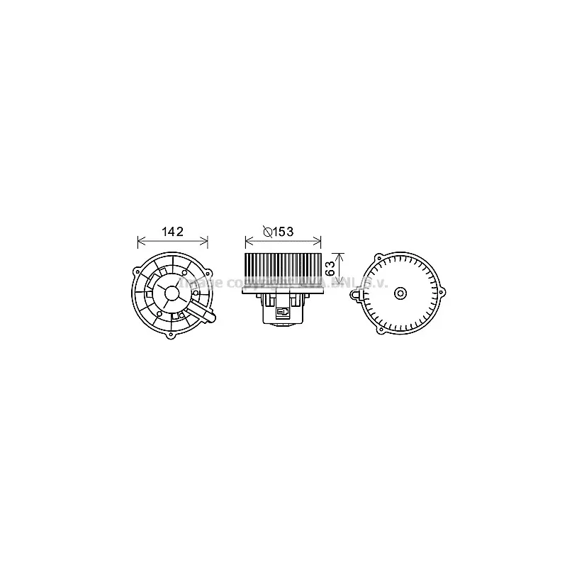 Moteur électrique, pulseur d'air habitacle AVA QUALITY COOLING HY8398