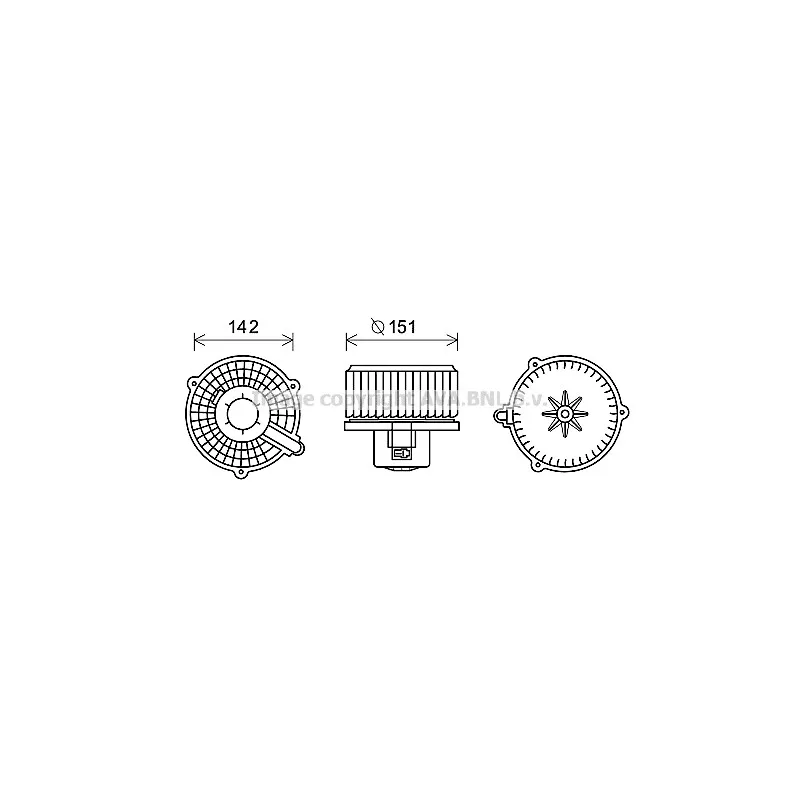 Moteur électrique, pulseur d'air habitacle AVA QUALITY COOLING HY8399