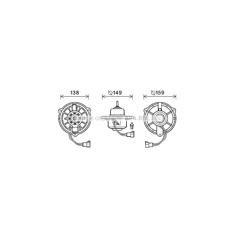 Moteur électrique, pulseur d'air habitacle AVA QUALITY COOLING HY8415