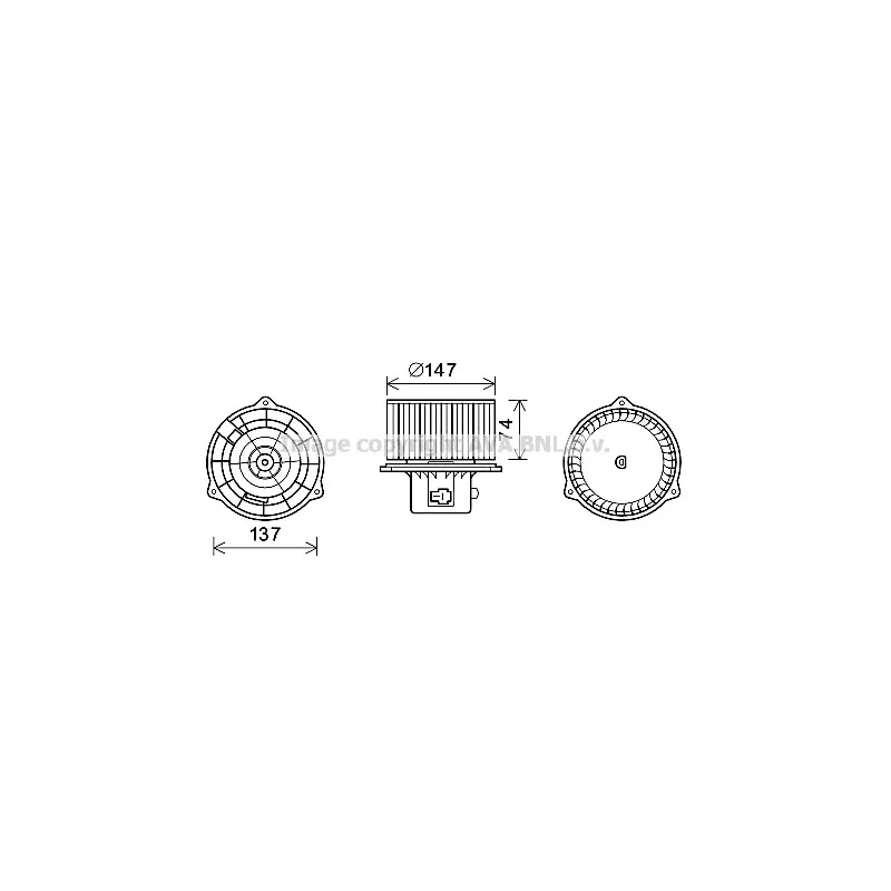 Moteur électrique, pulseur d'air habitacle AVA QUALITY COOLING HY8426