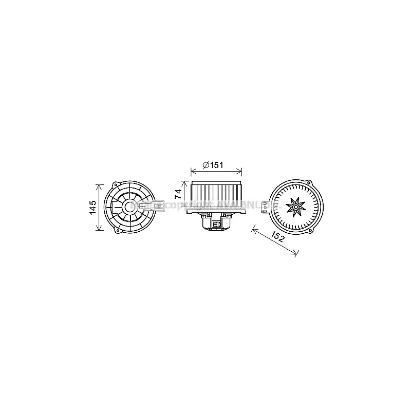 Moteur électrique, pulseur d'air habitacle AVA QUALITY COOLING HY8429