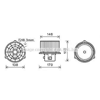 Moteur électrique, pulseur d'air habitacle AVA QUALITY COOLING