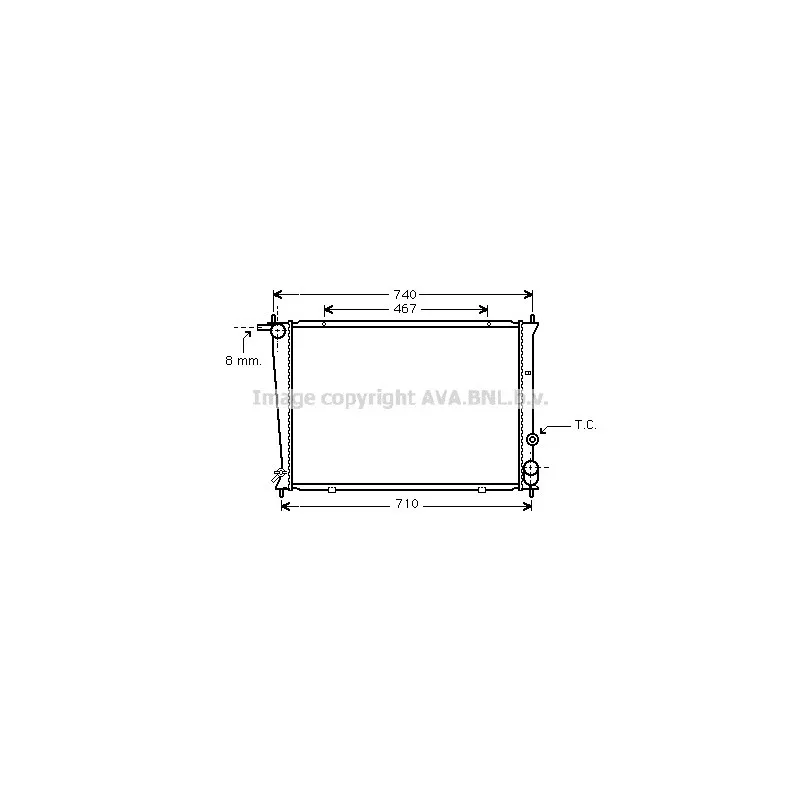Radiateur, refroidissement du moteur AVA QUALITY COOLING HYA2049