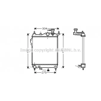 Radiateur, refroidissement du moteur AVA QUALITY COOLING