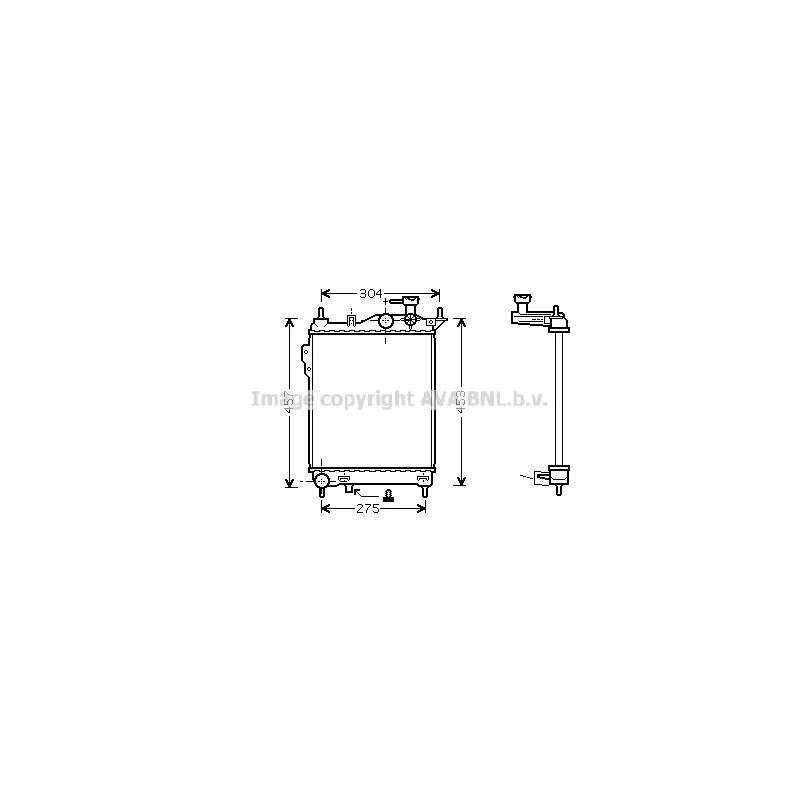Radiateur, refroidissement du moteur AVA QUALITY COOLING HYA2099