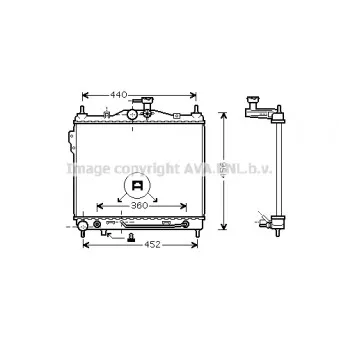 Radiateur, refroidissement du moteur AVA QUALITY COOLING