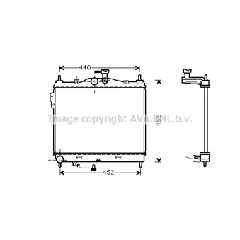 Radiateur, refroidissement du moteur AVA QUALITY COOLING HYA2101