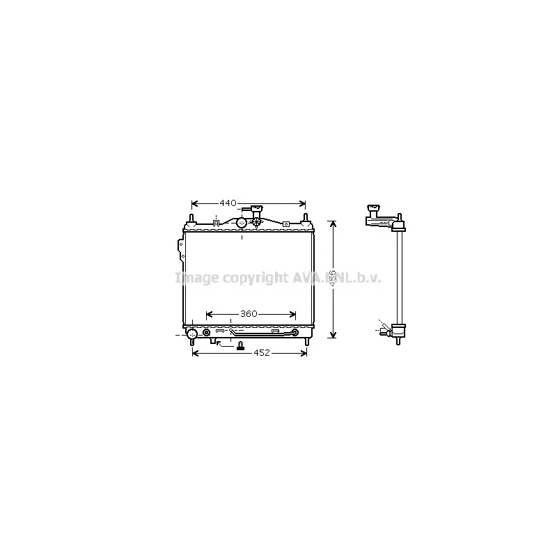 Radiateur, refroidissement du moteur AVA QUALITY COOLING HYA2102