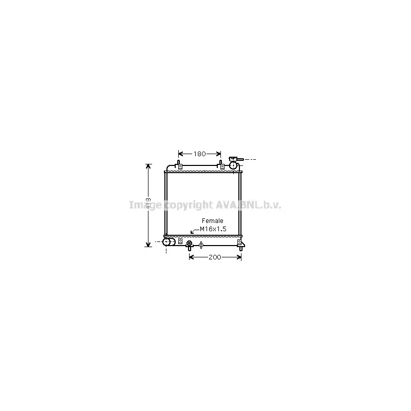 Radiateur, refroidissement du moteur AVA QUALITY COOLING HYA2129