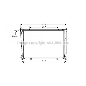 Radiateur, refroidissement du moteur AVA QUALITY COOLING HYA2148