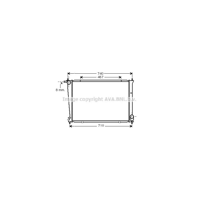 Radiateur, refroidissement du moteur AVA QUALITY COOLING HYA2148