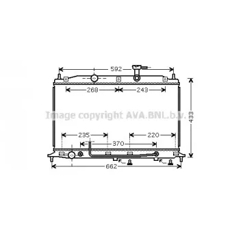 Radiateur, refroidissement du moteur AVA QUALITY COOLING HYA2177