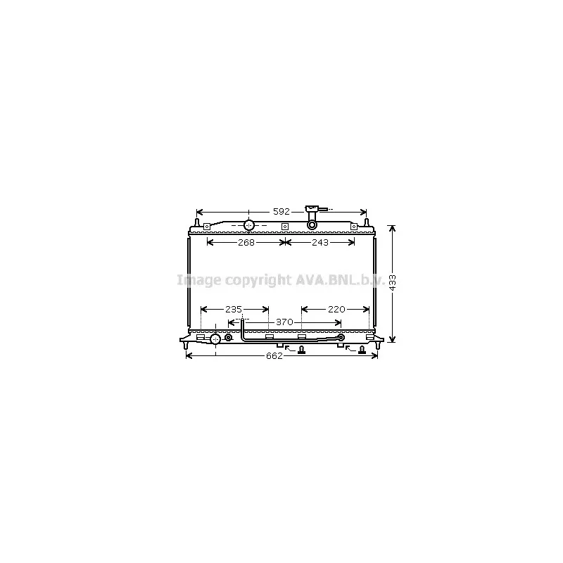 Radiateur, refroidissement du moteur AVA QUALITY COOLING HYA2177