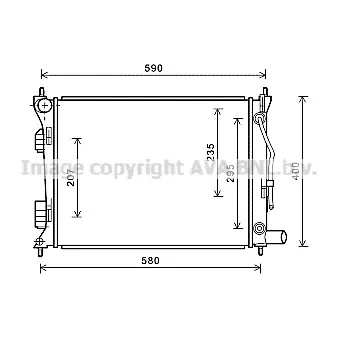 Radiateur, refroidissement du moteur AVA QUALITY COOLING HYA2276