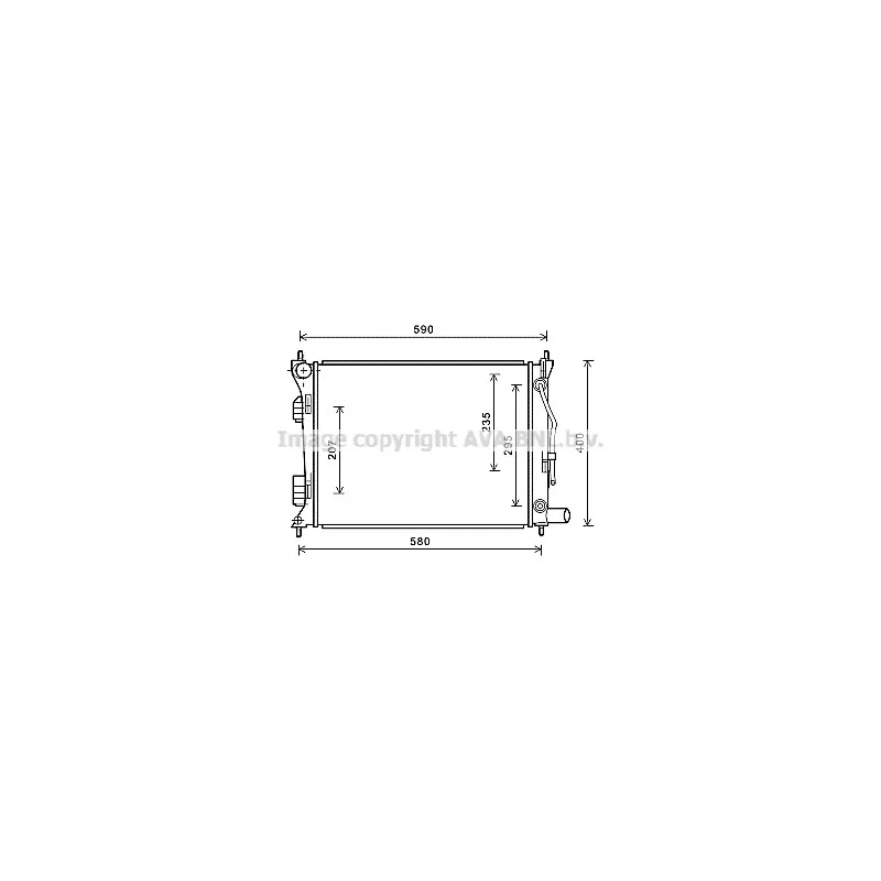 Radiateur, refroidissement du moteur AVA QUALITY COOLING HYA2276