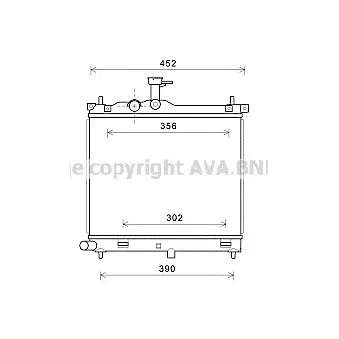 Radiateur, refroidissement du moteur AVA QUALITY COOLING HYA2291
