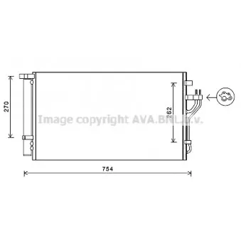 Condenseur, climatisation AVA QUALITY COOLING HYA5279D
